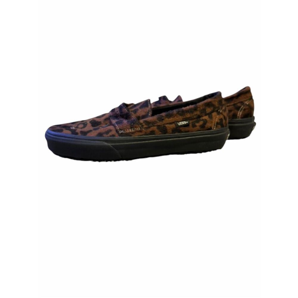 VANS Style 53 Leopard Pony Hair Lug Sole Loafers Brown Black Women’s 9 - Picture 4 of 9